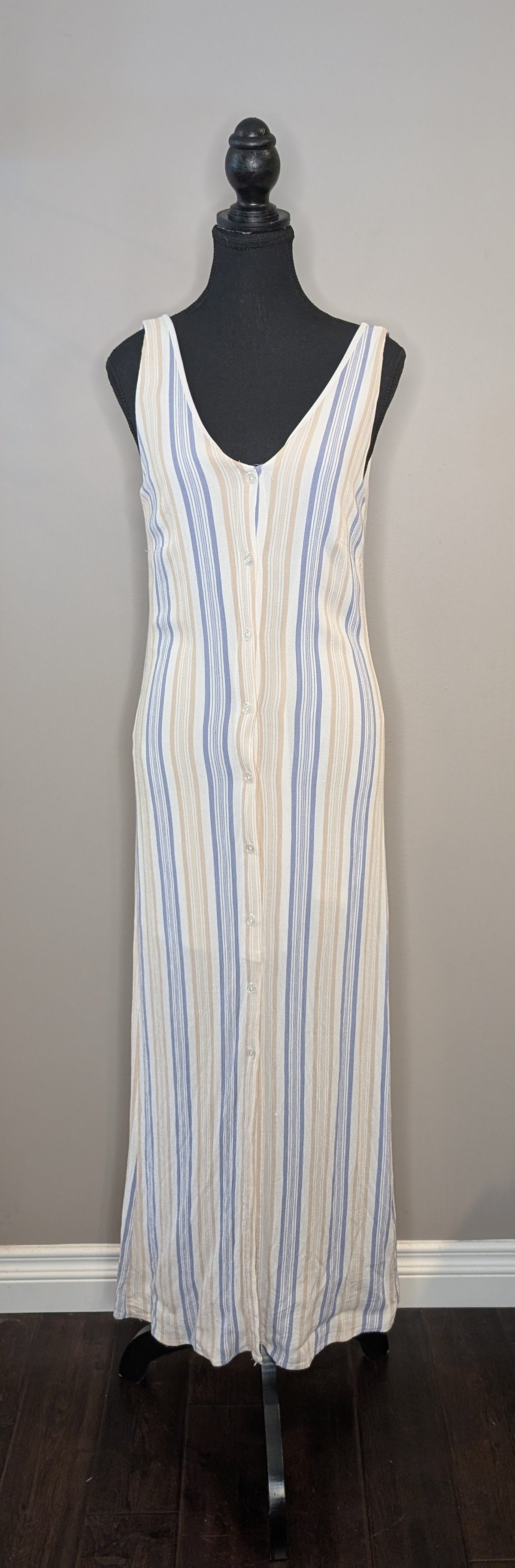 Sadie & Sage Striped Button Midi Dress — Women's Size S