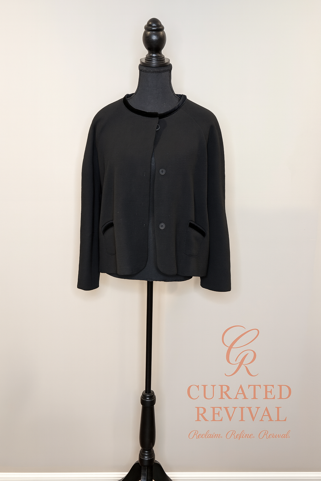 Piazza Sempione Black Cape Jacket – Fits Like Medium - $112