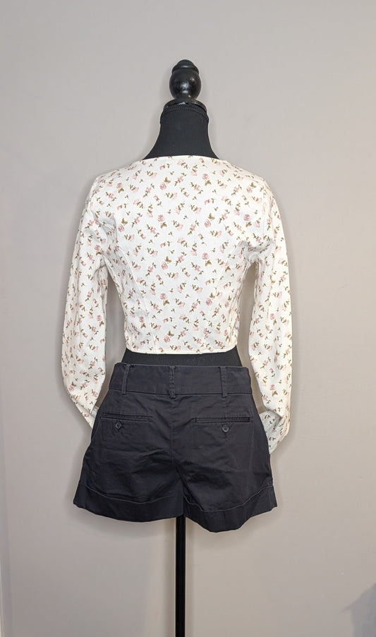 Sunday Best Aritzia Rose Print Crop Top — Women's Size Medium