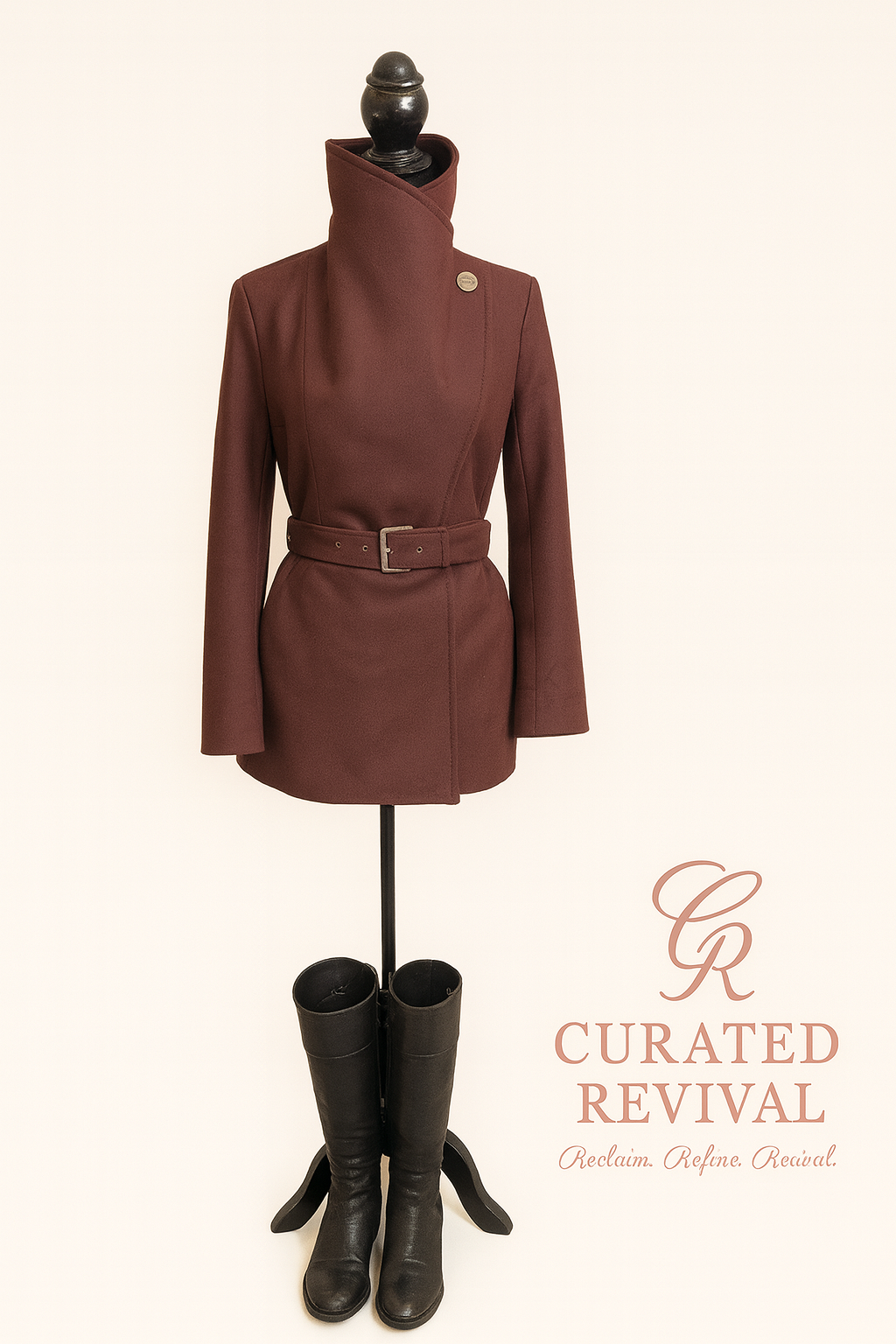 Ted Baker Belted High-Neck Jacket – Size Small