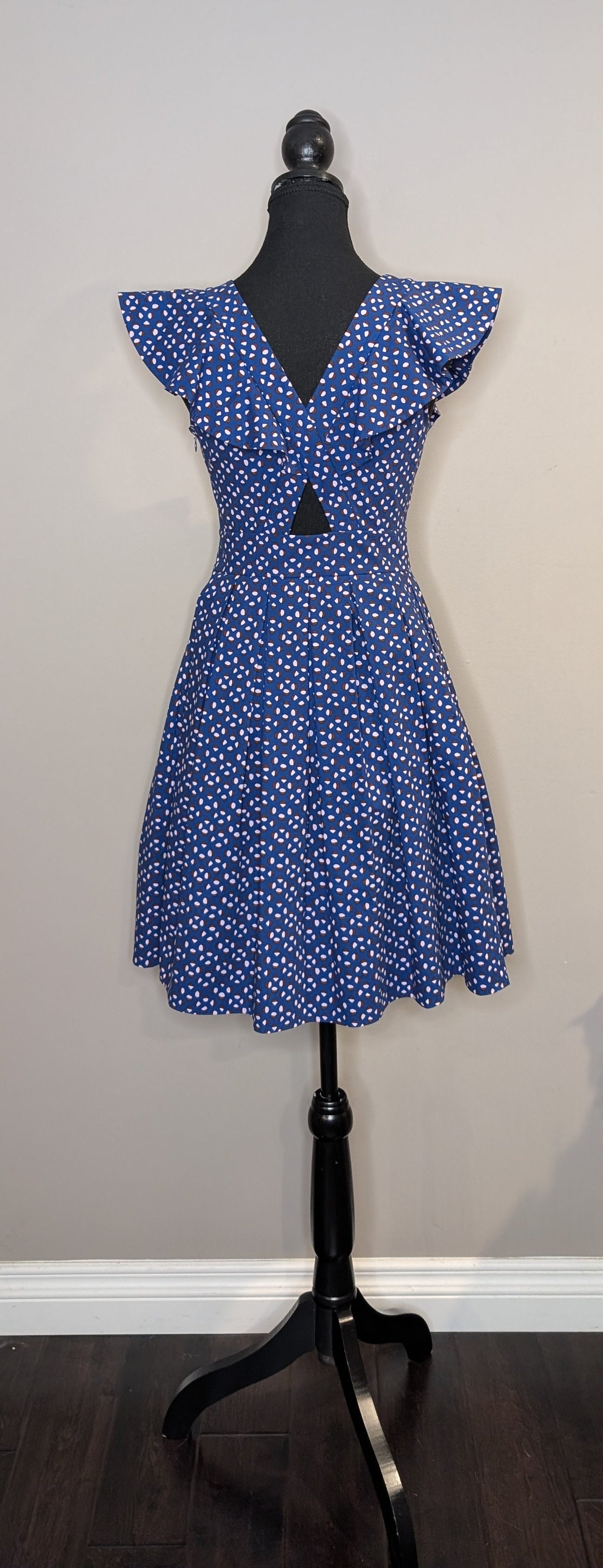 Kate Spade New York Cobalt Blue Dot Print Dress — Women's Size 0