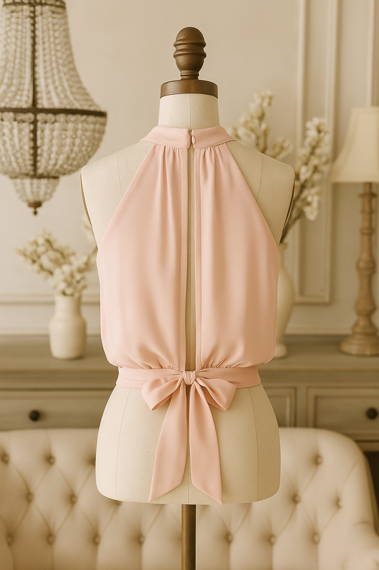 Wilfred Blush Halter – Soft Satin, Strong Intentions
